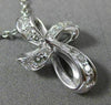 ESTATE SMALL .45CT DIAMOND 14KT WHITE GOLD CLASSIC INFINITY CROSS PENDANT #12302