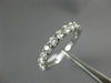 ESTATE .75CT DIAMOND 14K WHITE GOLD 3D 3mm SHARE PRONG WEDDING ANNIVERSARY RING