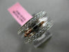 ESTATE .75CT DIAMOND 18KT WHITE GOLD 3 ROW SEMI ETERNITY ANNIVERSARY SOLID RING