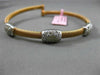 ESTATE 1.05CT DIAMOND 14KT WHITE & ROSE GOLD PAST PRESENT FUTURE BANGLE BRACELET