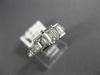 1.58CT DIAMOND 14KT WHITE GOLD BAGUETTE & PRINCESS 3 STONE ENGAGEMENT RING #2884