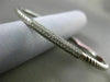 ESTATE .82CT DIAMOND 14KT WHITE GOLD 3D PAVE ROPE DESIGN BANGLE BRACELET