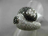 ESTATE LARGE 3.00CTW BLACK & WHITE DIAMOND 18KT WHITE GOLD YIN & YANG FUN RING