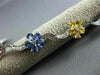 ESTATE 10.02CT DIAMOND & MULTI COLOR SAPPHIRE 18KT WHITE GOLD 3D FLOWER BRACELET