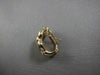 ESTATE LARGE .15CT DIAMOND 14KT YELLOW & WHITE GOLD CLIP EARRINGS 20mm X 11mm