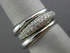 ESTATE .57CT ROUND DIAMOND 14KT WHITE GOLD 3D MULTI ROW SEMI ETERNITY FUN RING
