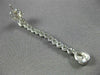 ESTATE LARGE 1.35CT DIAMOND 14K WHITE GOLD 3D TEAR DROP HANGING EARRINGS #25920