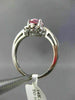 1.07CT DIAMOND & AAA PEAR SHAPE PINK TOURMALINE 14KT WHITE GOLD ENGAGEMENT RING