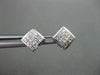 ESTATE .60CT PRINCESS CUT DIAMOND 14KT WHITE GOLD SQUARE EARRINGS AMAZING #21711