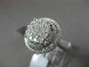 ESTATE LARGE 1.05CT DIAMOND 18KT WHITE GOLD HALO CLUSTER PROMISE ENGAGEMENT RING