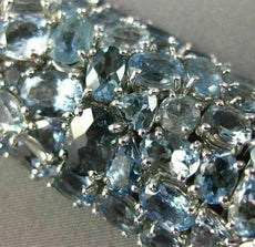 ESTATE MASSIVE 70.37CT AQUAMARINE 18KT WHITE GOLD MULTI SHAPE COCKTAIL BRACELET