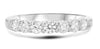 ESTATE .70CT DIAMOND 14K WHITE GOLD 7 STONE SHARE PRONG WEDDING ANNIVERSARY RING