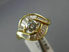 ESTATE 1.28CT DIAMOND 14K YELLOW GOLD 3D SOLITAIRE INFINITY ENGAGEMENT RING #750