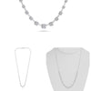 1.0CT DIAMOND 14KT WHITE GOLD 3D ROUND BY THE YARD SEMI ETERNITY TENNIS NECKLACE