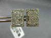 LARGE 1.01CT PRINCESS DIAMOND 18K WHITE GOLD RECTANGULAR INVISIBLE STUD EARRINGS