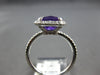 LARGE 2.5CT DIAMOND & AAA AMETHYST 14K WHITE GOLD 3D SQUARE HALO ENGAGEMENT RING