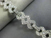 ANTIQUE WIDE 2.97CT DIAMOND 14KT WHITE GOLD 3D INFINITY TENNIS BRACELET #21888
