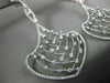 ESTATE EXTRA LARGE 3.10CT DIAMOND 14KT WHITE GOLD OPEN FILIGREE HANGING EARRINGS