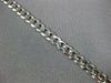 ESTATE LONG 14KT WHITE GOLD 3D CLASSIC CUBAN ANKLE BRACELET #23648