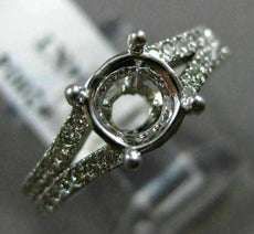 ESTATE .68CT DIAMOND 14KT WHITE GOLD 3D ROUND SEMI MOUNT ENGAGEMENT RING #2004