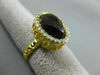ESTATE 2.90CT DIAMOND & AAA SMOKY TOPAZ 14KT YELLOW GOLD 3D FILIGREE OVAL RING