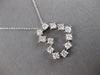 ESTATE 1.66CT DIAMOND 14KT WHITE GOLD 3D CLASSIC OPEN HEART FUN LOVE NECKLACE