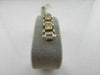 ESTATE WIDE 14K TWO TONE PRINCESS CUT DIAMOND BRACELET