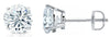ESTATE 1.70CT DIAMOND 14KT WHITE GOLD SOLITAIRE 4 PRONG SCREWBACK STUD EARRINGS