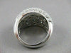 LARGE ANTIQUE 2.75CTW DIAMOND 14KT WHITE GOLD PUFF COCKTAIL RING F/G VVS #18496