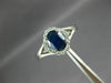 ESTATE 1.15CT DIAMOND & AAA SAPPHIRE 14K WHITE GOLD CLASSIC OVAL ENGAGEMENT RING