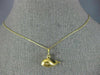 ESTATE 14K YELLOW GOLD 3D CLASSIC HANDCRAFTED BABY WHALE FLOATING PENDANT #25066