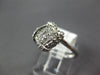 ESTATE .25CT DIAMOND 14KT WHITE GOLD 3D GEOMETRIC CLUSTER SQUARE FUN RING