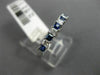 ESTATE .51CT DIAMOND & SAPPHIRE 18KT WHITE GOLD SQUARE WEDDING ANNIVERSARY RING