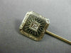 ANTIQUE .03CT OLD MINE DIAMOND 14KT 2 TONE GOLD OCTAGON FILIGREE LAPEL PIN 26194