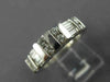 ESTATE .80CT ROUND & BAGUETTE DIAMOND 14K WHITE GOLD ANNIVERSARY GOLD RING #6051