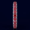 2.53CT AAA RUBY 14KT WHITE GOLD 3D CLASSIC SHARED PRONG ETERNITY FUN LOVE RING