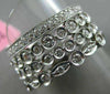 ESTATE WIDE 3.17CT DIAMOND 18K WHITE GOLD 3D MULTI SHAPE ETERNITY STACKABLE RING