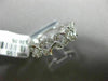 ESTATE .36CT DIAMOND 14K WHITE GOLD MULTI LEAF ETERNITY WEDDING ANNIVERSARY RING