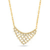 .61CT DIAMOND 14KT YELLOW GOLD 3D ROUND TRIANGULAR CROWN ADJUSTABLE FUN NECKLACE