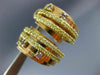 ESTATE WIDE .24CT FANCY YELLOW & PINK DIAMOND 18KT 2 TONE GOLD UMBRELLA EARRINGS
