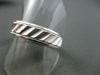 ESTATE WIDE 14KT SOLID WHITE GOLD RIDGE DESIGN MENS WEDDING RING HANDSOME #1218