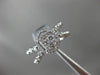 ESTATE .64CT DIAMOND 14KT WHITE GOLD CLUSTER OVAL CRISS CROSS X FRIENDSHIP RING