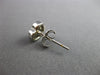 ANTIQUE .24CT DIAMOND 14KT WHITE GOLD 3D CLASSIC PAVE HEART STUD EARRINGS #9945