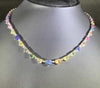 40.78CT DIAMOND & AAA MULTI COLOR SAPPHIRE 18KT WHITE GOLD LOVE TENNIS NECKLACE