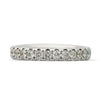 ESTATE 1.33CT DIAMOND 18KT WHITE GOLD 3D SHARE PRONG ETERNITY ANNIVERSARY RING