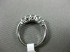 ESTATE .75CT DIAMOND 14K WHITE GOLD 3D FIVE STONE LOVE WEDDING ANNIVERSARY RING