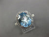 6.14CT DIAMOND & AQUAMARINE & TSAVORITE 14K WHITE & BLACK GOLD 3D OVAL HALO RING