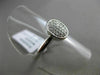 ESTATE WIDE .15CT ROUND DIAMOND 14K WHITE GOLD 3D OVAL CLASSIC PAVE RING FG VSSI
