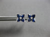1.79CT DIAMOND & AAA SAPPHIRE 14KT WHITE GOLD ROUND & PEAR SHAPE STUD EARRINGS