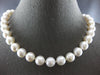 ESTATE LARGE AAA SOUTH SEA PEARL 14KT WHITE GOLD 3D CLASSIC LOVE NECKLACE #27951